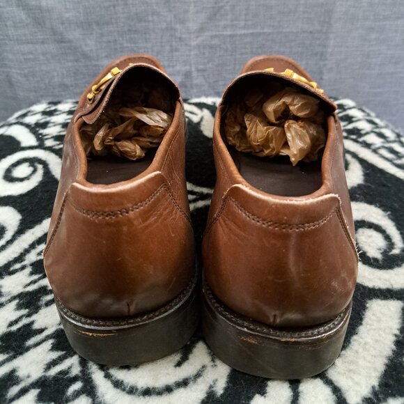 Salvatore Ferragamo Gancini Bit Loafers Men Size 13 Brown Italy main image 9